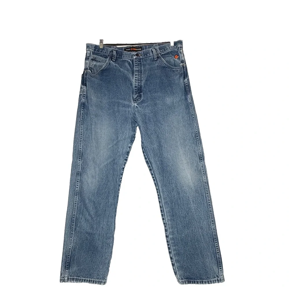 Wrangler FR flame resistant jeans CAT2‎ 2112 relaxed fit blue denim 40x34